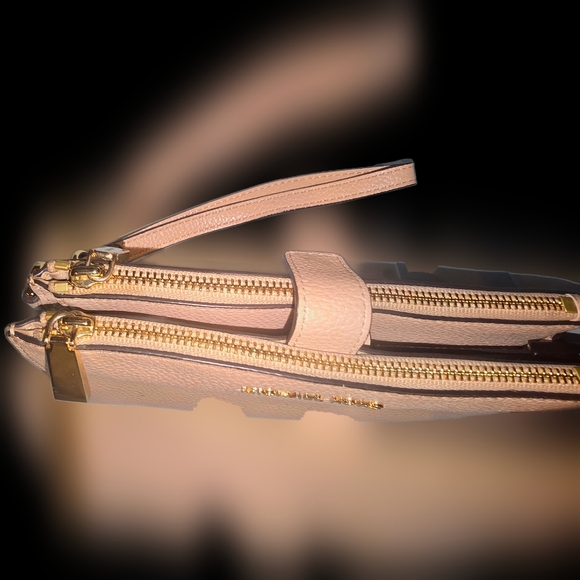 Michael Kors Pink Leather Wristlet Clutch